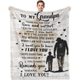 thumbnail image 1 of Dad Gifts from Son Blanket 80x60 Inches - Birthday for Father, Soft Fleece Throw Blanket for Dad Who Has Everything, Unique Father''s Day Present for Dads Grandpa Husband, 1 of 6