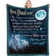 thumbnail image 1 of Dad Gifts from Son or Daughter,Birthday Father''s Day Valentines Anniversary, Best Dad Ever Gifts Idea,Gifts for Dad Who Wants Nothing,Flannel Fleece Plush 50" x 60" Throw Blankets, 1 of 6