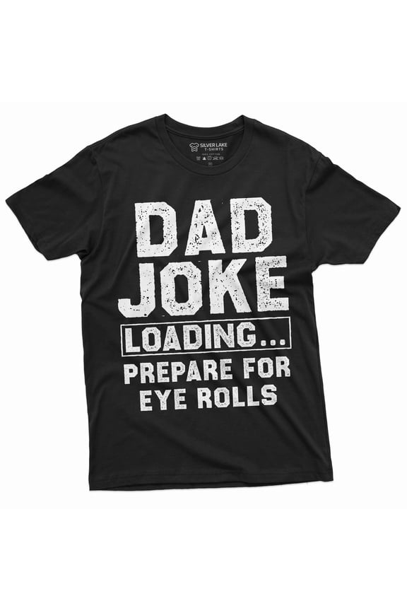 Dad Gifts for Christmas Funny Dad joke eye rolls Tee shirt Men's Father's day papa daddy tee shirt (Large Black)