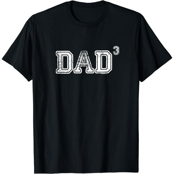 Dad Gifts for Dad | Dad of 3 Three Gift Fathers Day Vintage T-Shirt