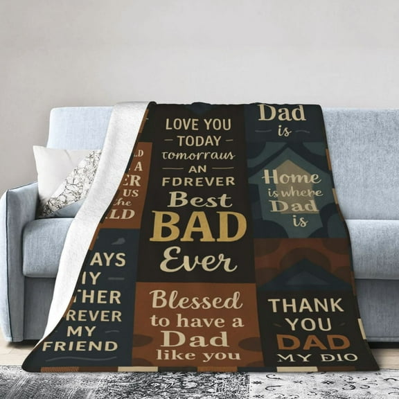 Dad Gifts for Fathers Day, Dad Birthday Gift from Daughter/Son Blanket Gifts for Dad Christmas, Retired, Thanksgiving 50x40