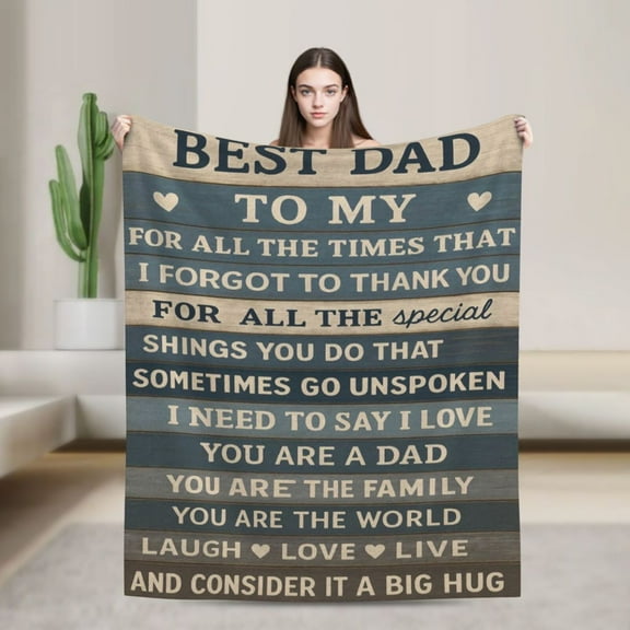 Dad Gifts from Daughter Fathers Day Blanket Gifts from Son Throw Blanket to Dad Birthday Gifts for Christmas Thanksgiving Gifts Blankets 50x40