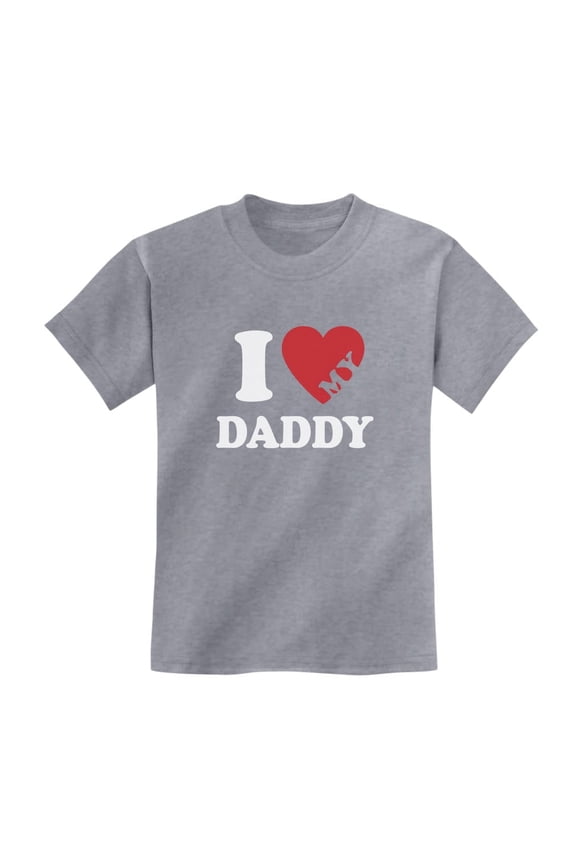 Dad Gifts from Daughter Son Fathers Day I Love My Daddy Papa Kids Shirts 4T Gray