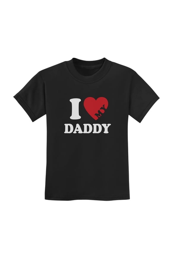 Dad Gifts from Daughter Son Fathers Day I Love My Daddy Papa Kids Shirts Large Black