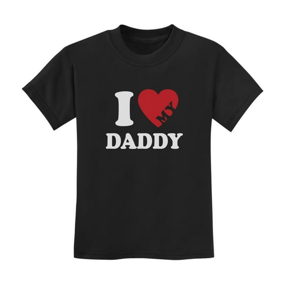 Dad Gifts from Daughter Son Fathers Day I Love My Daddy Papa Kids Shirts X-Small Black