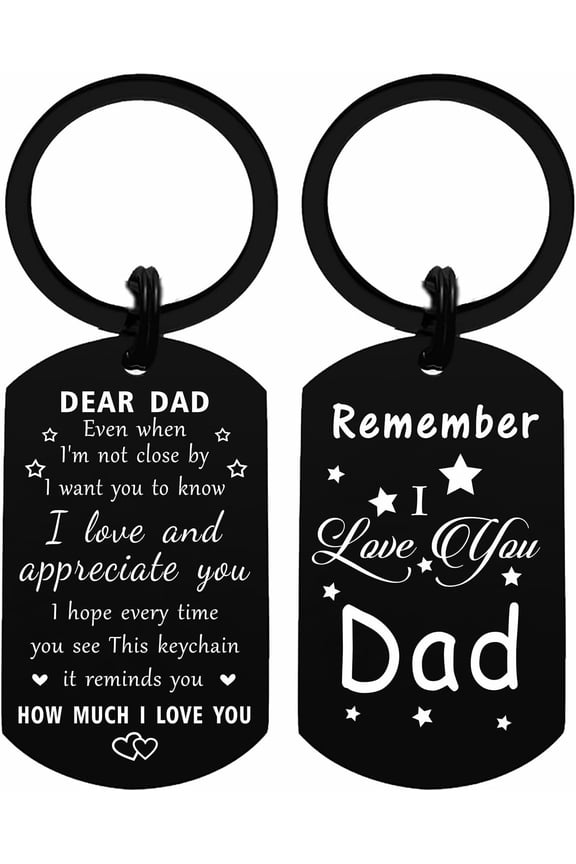 Dad Gifts from Daughter Son- Remember I Love You Dad Birthday Christmas Fathers Day Keychain