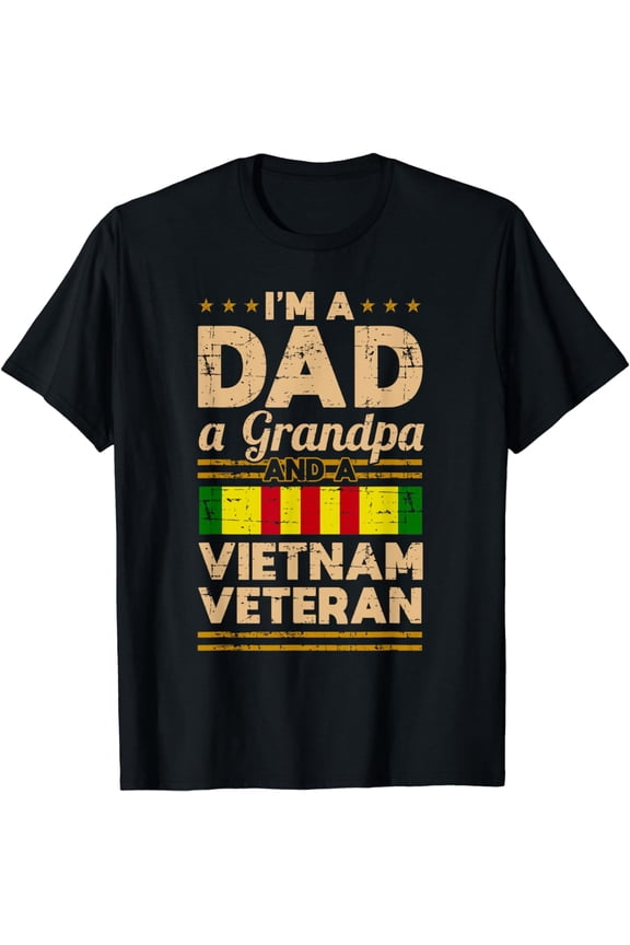 Dad Grandpa Vietnam Veteran Vintage Shirt Men's Gift T-Shirt
