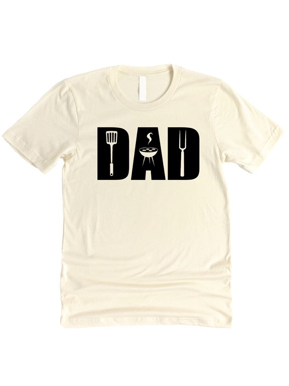 Dad Grilling Shirts for Men for Dad Gift and Father's Day T-Shirt Black on Natural Shirt Adult Small