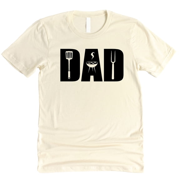 Dad Grilling Shirts for Men for Dad Gift and Father's Day T-Shirt Black on Natural Shirt Adult X-Large