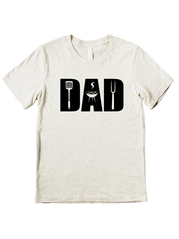 Dad Grilling Shirts for Men for Dad Gift and Father's Day T-Shirt Natural Heather Shirt Adult Medium