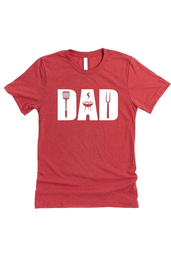 Dad Grilling Shirts for Men for Dad Gift and Father's Day T-Shirt Vintage Red Shirt Adult Large