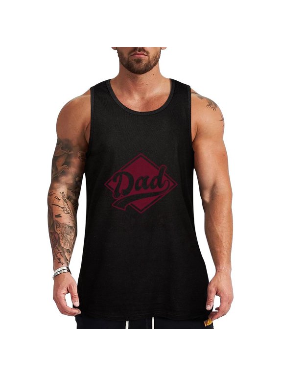 Dad HD Print Men's Muscle T-Shirt, Sleeveless, Muscle Tank Tee Top 2XL