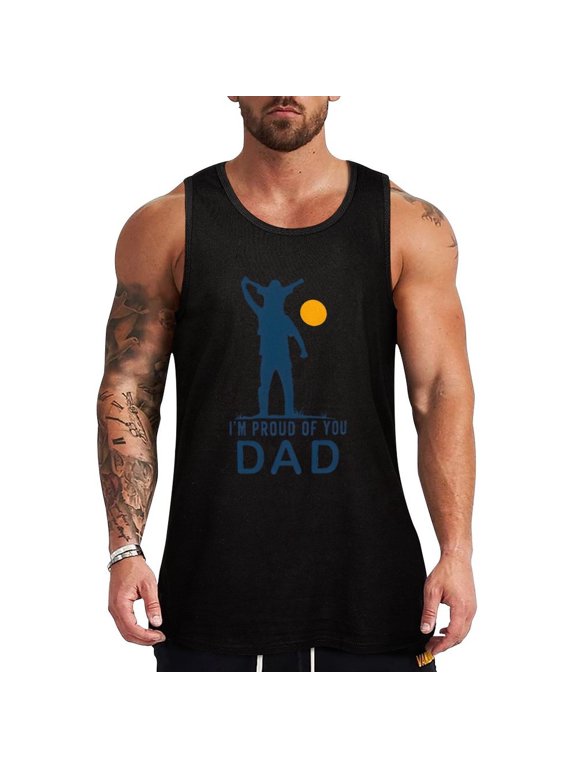 Dad HD Print Men's Muscle T-Shirt, Sleeveless, Muscle Tank Tee Top M