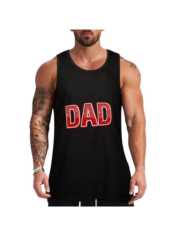 Dad HD Print Men's Muscle T-Shirt, Sleeveless, Muscle Tank Tee Top M