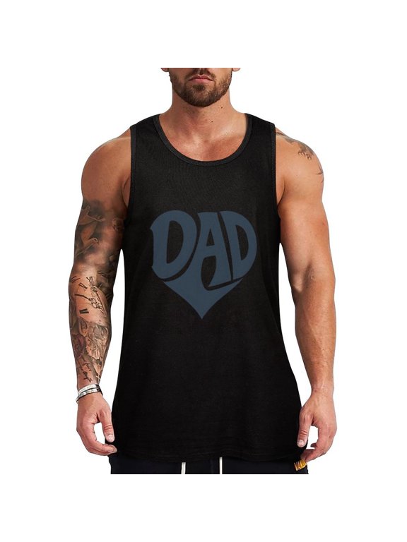 Dad HD Print Men's Muscle T-Shirt, Sleeveless, Muscle Tank Tee Top M