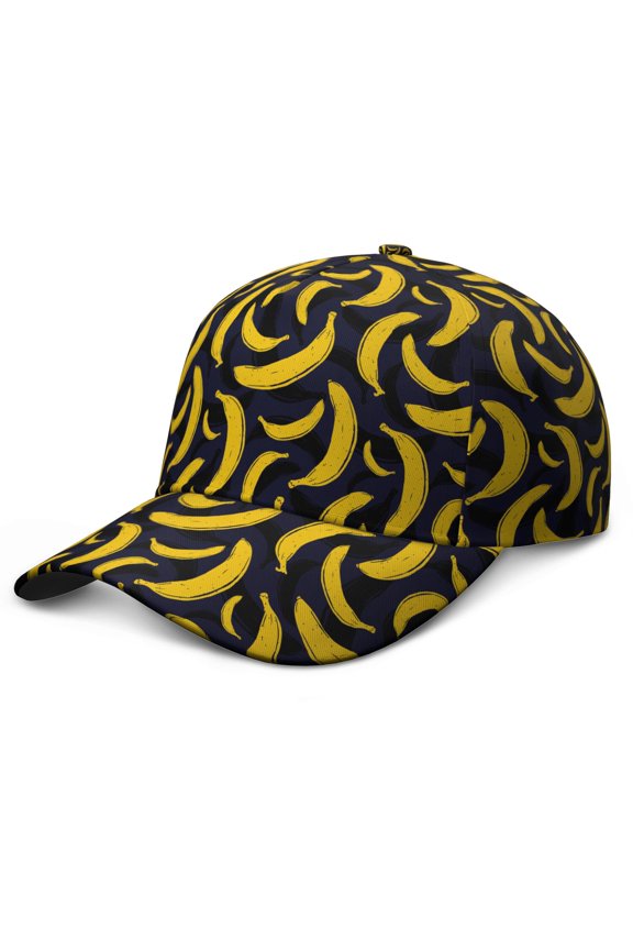 Dad Hat Banana Lover Cute Tropical Yellow Fruit Pattern Print Design Aesthetic Illustration Painting Kawaii Cartoon Funny Sweet Baseball Cap Adjustable