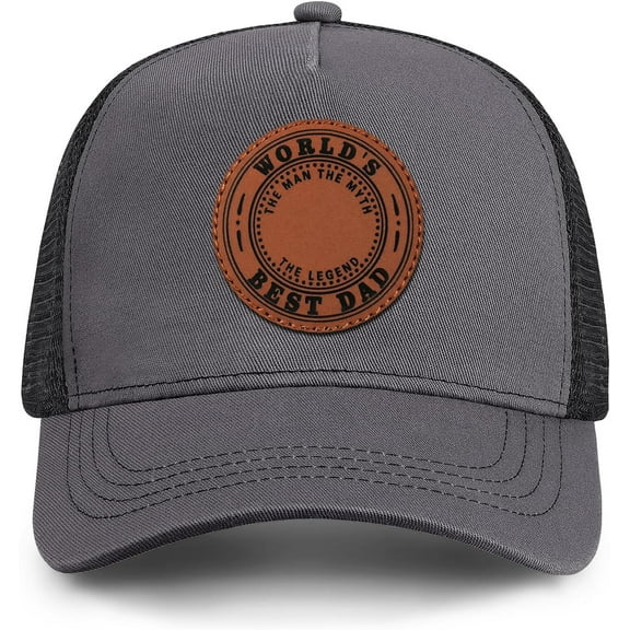 Dad Hat Leahter Patch for Dad Trucker Dad Hat Christmas Birthday Gift