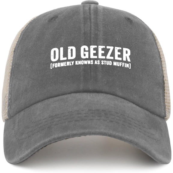 Dad Hat Old Geezer Trucker Hat Men Funny Mesh Hats for Summer