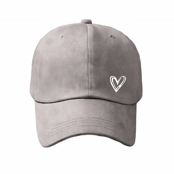 Dad Hat for Women Men, Heart Embroidered Distressed Adjustable Baseball Cap Vintage Washed Cotton Low Profile