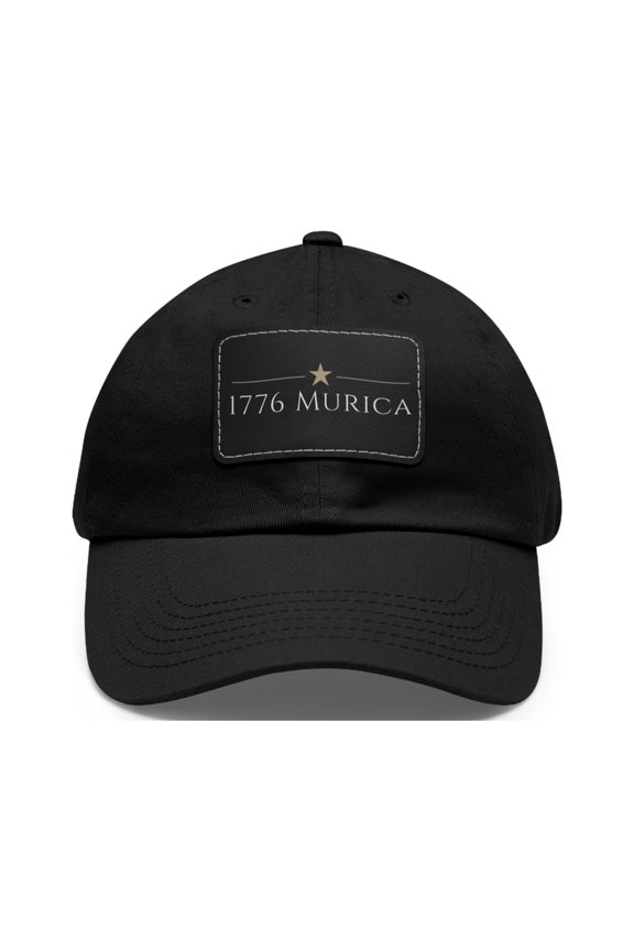 Dad Hat with Leather Patch (Rectangle)