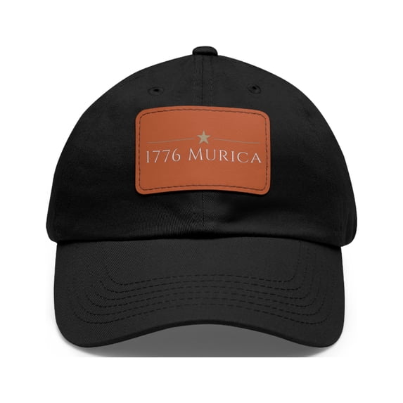 Dad Hat with Leather Patch (Rectangle)