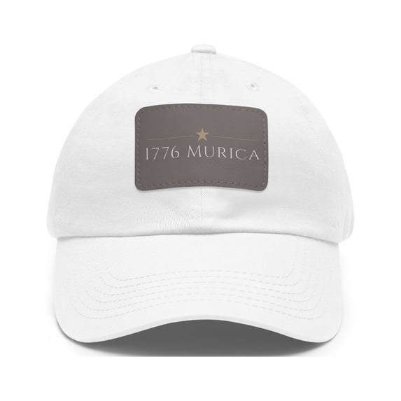 Dad Hat with Leather Patch (Rectangle)