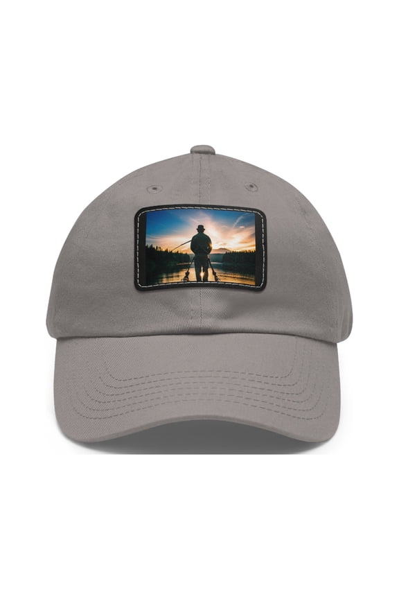 Dad Hat with Leather Patch (Rectangle)