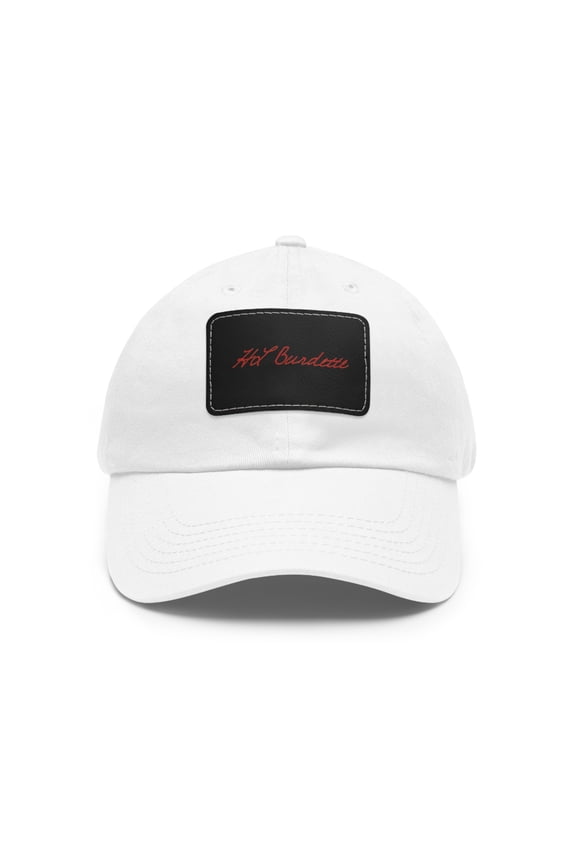 Dad Hat with Leather Patch (Rectangle)