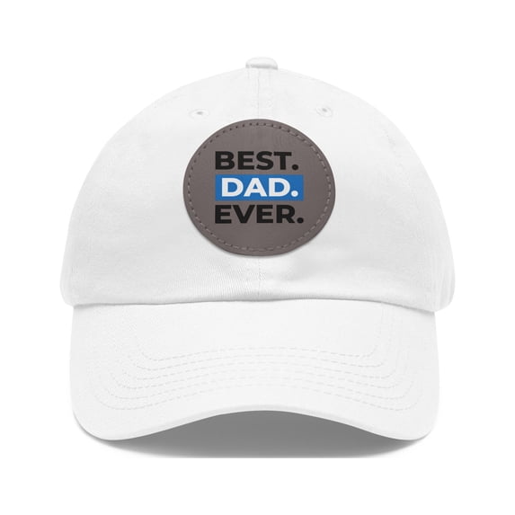 Dad Hat with Leather Patch (Round)