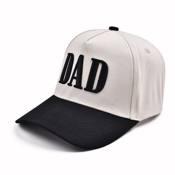 Dad Hats for Men,Embroidered Adjustable Vintage Two Tone Baseball Cap,New Parents Gifts, New Dad Gifts for Husband, Father Day Birthday Gifts for Dad Beige Black One Size
