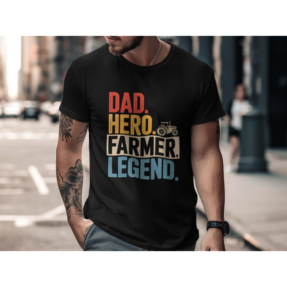 Dad Hero Farmer Legend Shirt Tshirt Gift for Dads, Fathers Father’s Day Tee