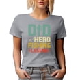 thumbnail image 1 of Dad, Hero, Fishing Legend, Fisherman Father's Day or Birthday, Heather Grey T-Shirt, Small, 1 of 5