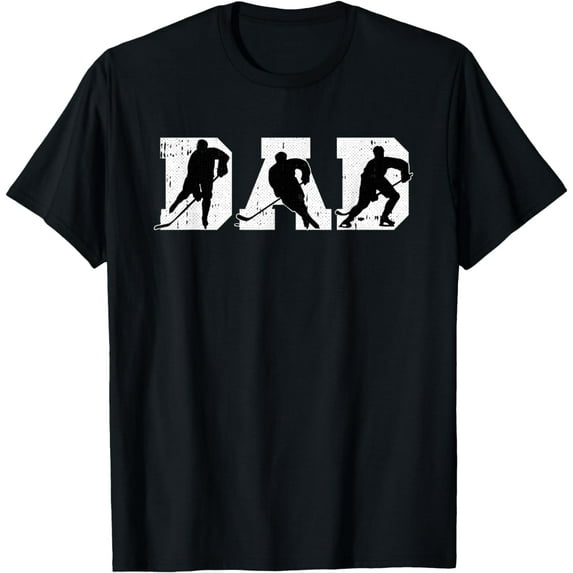 Dad Hockey Fathers Day Cool Sport Player Papa Dada Pops T-Shirt