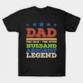 thumbnail image 1 of Dad Husband Arborist Legend The Man The Myth Vintage Design, H37077 T-Shirt, for Men and Women, Up to Size 5XL, 1 of 2