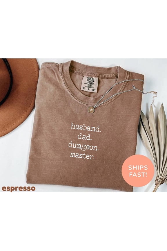 Dad Husband Dungeon Master Tabletop Quest T-Shirt All Size S-3XL