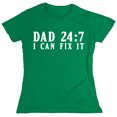 thumbnail image 1 of Dad I Can Fix It Sarcastic Humor Novelty Funny Women's Casual Tees, 1 of 3