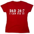 thumbnail image 1 of Dad I Can Fix It Sarcastic Humor Novelty Funny Women's Casual Tees, 1 of 3