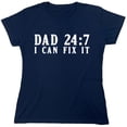 thumbnail image 1 of Dad I Can Fix It Sarcastic Humor Novelty Funny Women's Casual Tees, 1 of 3