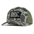 thumbnail image 1 of Dad In The Streets. Daddy In The Sheets. Black Patch Snapback Hat Marsh Duck Camo / Green, 1 of 1