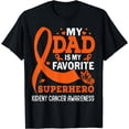 thumbnail image 1 of Dad Is My Superhero Kidney Cancer Awareness Fighter Support T-Shirt, 1 of 4