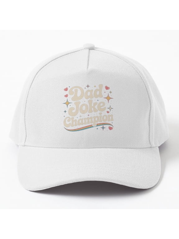 Dad Joke Champion Baseball Cap, Retro Father Pun Design, Classic Family Gift Hat