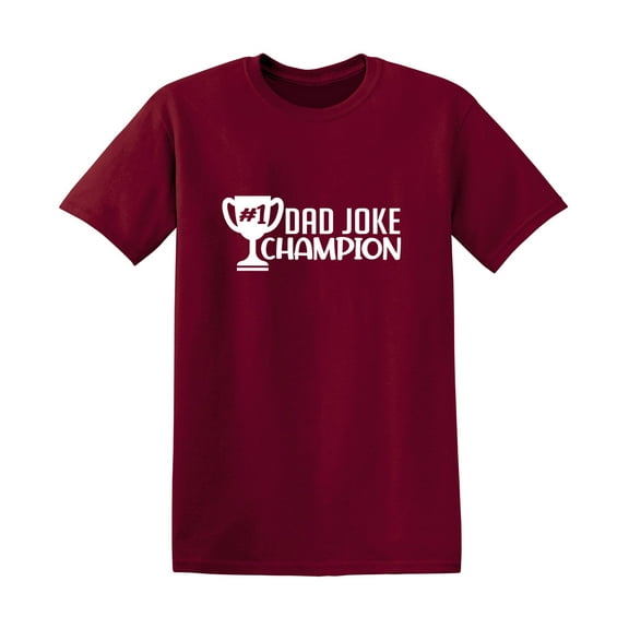 Dad Joke Champion Sarcastic Premium T Shirt Adult Humor Funny Saying Graphic Tee For Xmas Pre Birthday Anniversary Gift Hilarious Novelty Tshirt