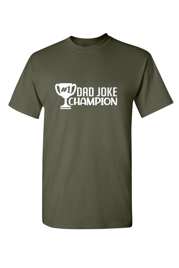 Dad Joke Champion Sarcastic Premium T Shirt Adult Humor Funny Saying Graphic Tee For Xmas Pre Birthday Anniversary Gift Hilarious Novelty Tshirt