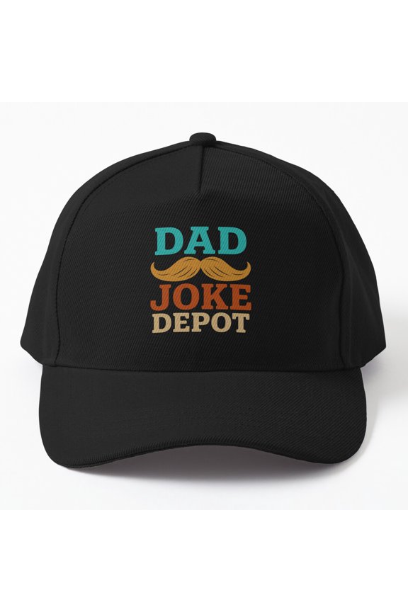 Dad Joke Depot Baseball Hat, Father's Day Pun Supply Design, Everyday Family Gift Cap