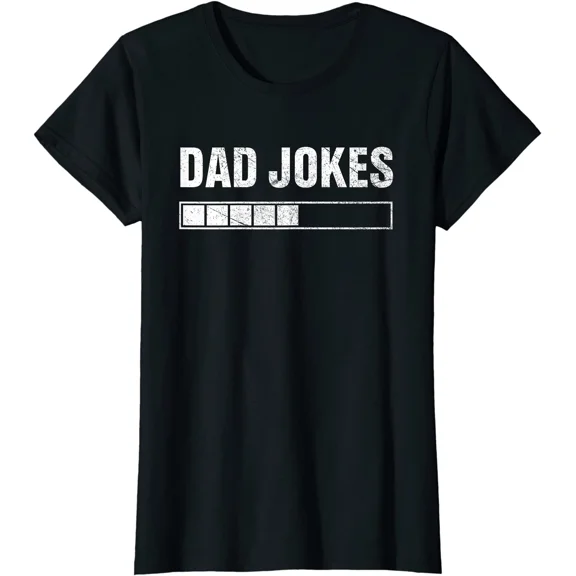 Dad Joke Loading 2023 Funny Fathers Day Daddy Ladies' Crewneck T-Shirt