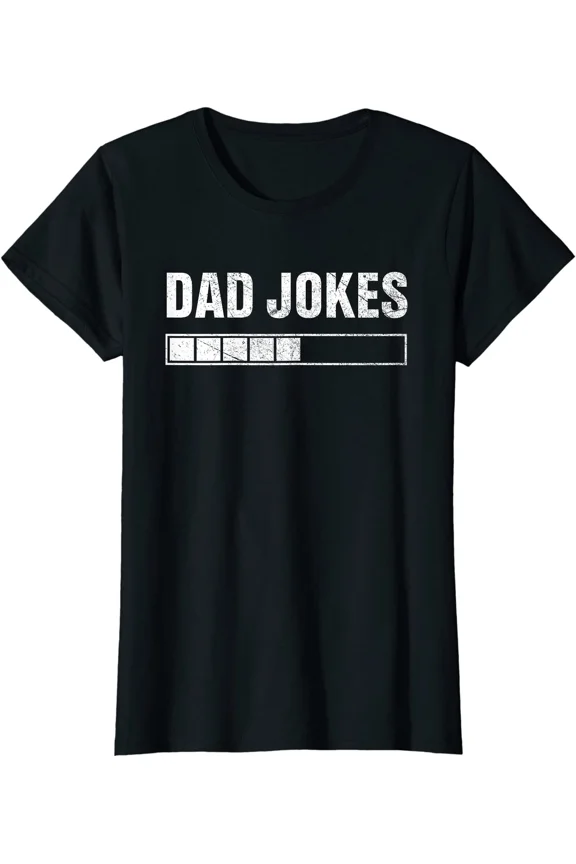 Dad Joke Loading 2023 Funny Fathers Day Daddy Ladies' Crewneck T-Shirt
