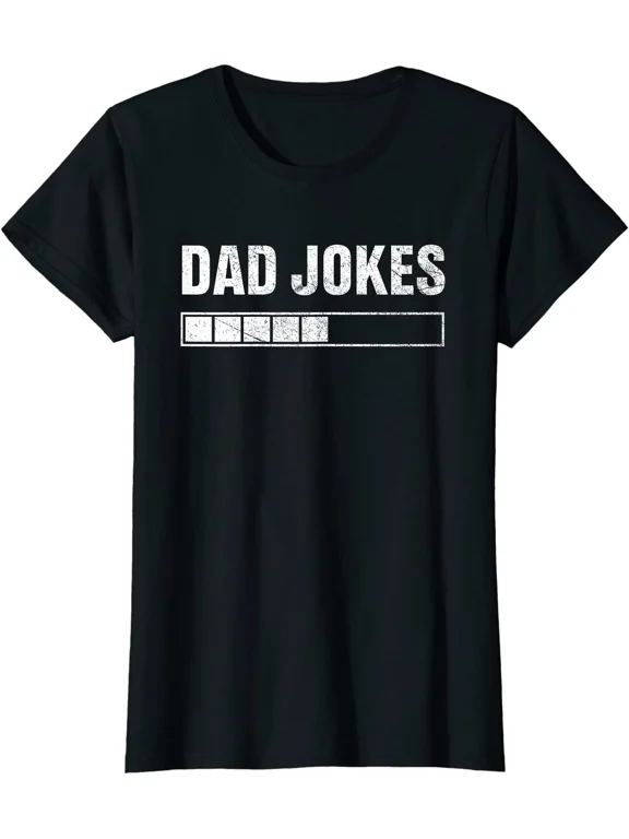 Dad Joke Loading 2023 Funny Fathers Day Daddy Ladies' Crewneck T-Shirt
