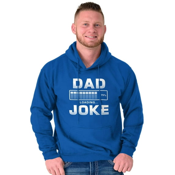 Dad Joke Loading Corny Father Humor Men Big & Tall Graphic Hoodie Brisco Brands 3X