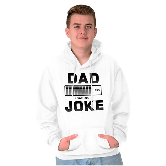Dad Joke Loading Corny Father Humor Men's Big & Tall Graphic Hoodie Brisco Brands 3X