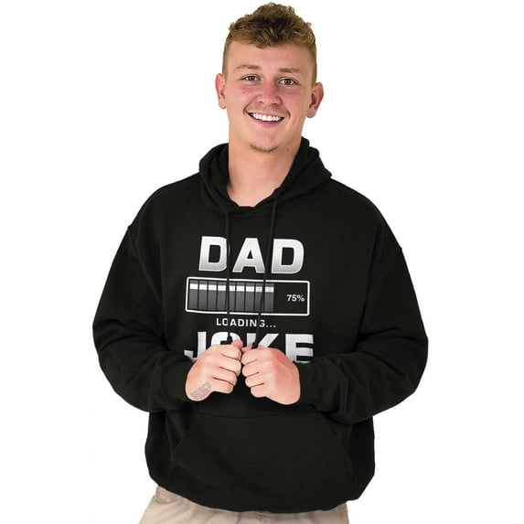 Dad Joke Loading Corny Father Humor Men's Big & Tall Graphic Hoodie Brisco Brands 4X